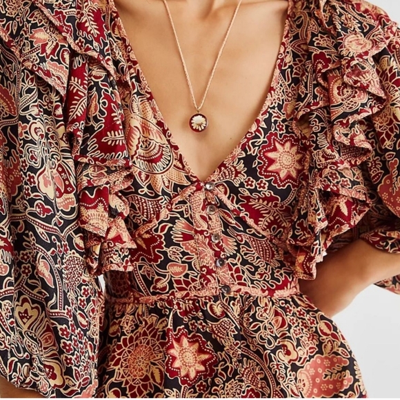 House of Harlow 1960 Jipur   floral top size XL - Picture 7 of 10